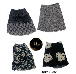 Authentic Y2K Printed Poly Skirt – Vintage 2000s S..