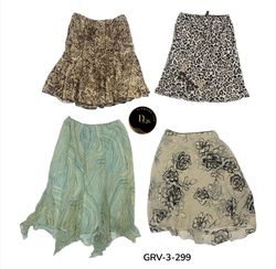 Vintage Y2K Poly Skirt with Unique Prints – 2000s ..