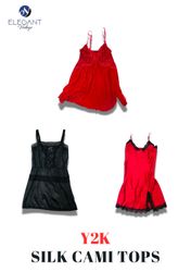 Y2K Silk Cami Tops - EV2265