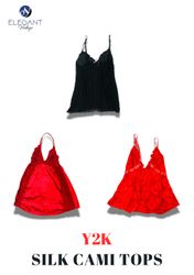 Y2K Silk Cami Tops - EV2266