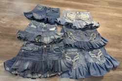 4700 - Upcycled Mini Denim Skirts