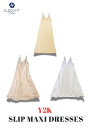 Y2K Slip Maxi Dresses - EV2270