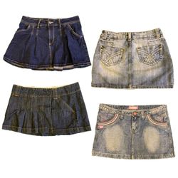 Y2K Britney Era Girl Denim Mini Skirts Rw-1731