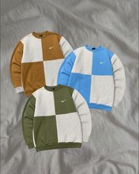 Upcycled Nike Check Sweatshirts