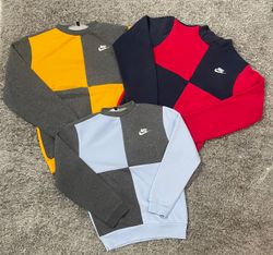 Upcycled Nike Check Sweatshirts