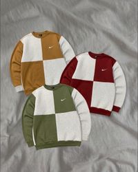 Upcycled Nike Check Sweatshirts