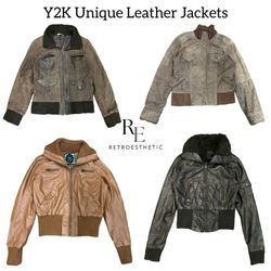 Y2K Unique Leather Jackets RE-2974
