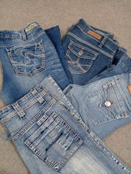 #275 Jeans évasés embellis et brodés pour femmes Y..