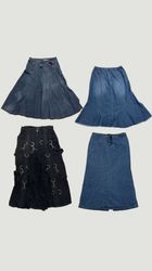 Y2k denim Maxi Skirt
