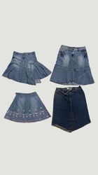 Y2k denim midi skirt