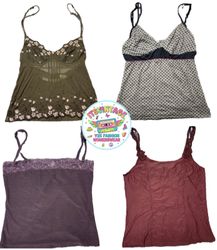 Lot de hauts en dentelle et cami féminins vintage ..