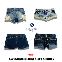 Y2K Awesome Denim Sexy Shorts - EV1018