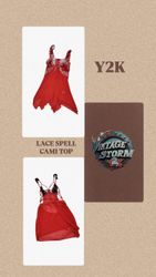 Y2K Lace Spell Cami Tops
