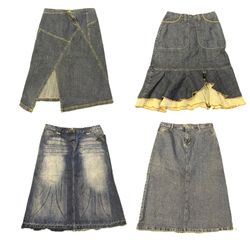 Y2K LONDON NIGHTS DENIM MAXI SKIRTS RE-2966