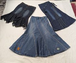 Y2K Denim Maxi Skirts B#010 20-Pcs