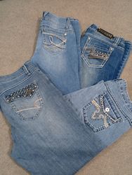 #281 Calças Flare Bordadas e Enfeitadas para Ladie..