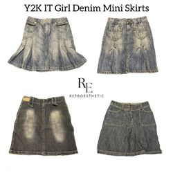 Y2K Britney Era Girl Denim Mini Skirts RE-2976