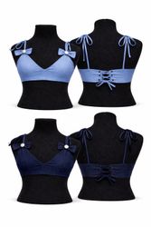 CR1435 Upcycled Bow Bralette Top