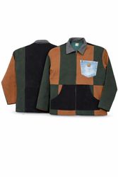CR1437 Upcycled Earth Block Patchwork Jacket