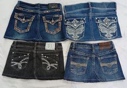 CR7174 Rework Y2K Denim Mini Skirts
