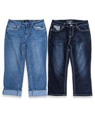 (FV-1055) Y2K Denim Backpocket Missme style Embell..