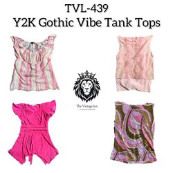 Y2K Gothic Vibe Tank Tops (TVL-439)