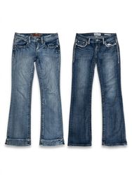 (FV1046) Y2K Low Rise Denim Backpocket Embellishme..