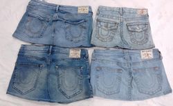 CR7183 Upcycle True Religion Mini Denim Skirts