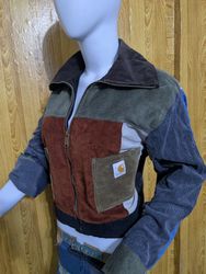 Upcycle Carhartt corduroy crop jacket