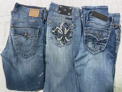 Miss me, true religion, rock rivival jeans