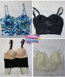 Y2K Vintage Lace & Bustier Corset Top Mix – Brande..