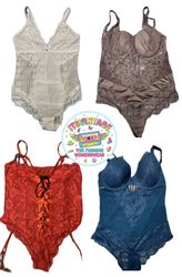 Pacote de Bodysuit Vintage Y2K com Renda – 10 peça..
