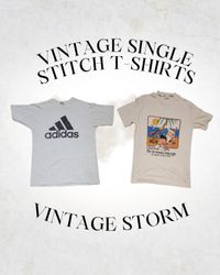 Camisetas Vintage de Ponto Único