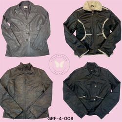 Women’s Black Leather Moto Jacket – Slim Fit, Styl..