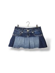 UPCYCLED DENIM MINI SKIRT