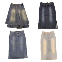 Y2K NYC IT Girl Denim Midi Skirts RW-1752
