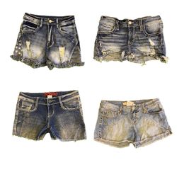 Y2K Edgy Girl Denim Sexy Mini Shorts RW-1756