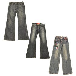 Y2K Unique Denim Embroidery Jeans RE-2984