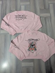 Ed Hardy Panther Rose Crewneck Sweatshirt