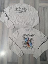 Ed Hardy Grey Crewneck Sweatshirt
