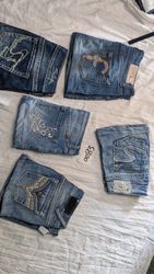 Silver & other mix mini skirts