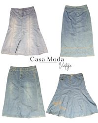 040426-7 denim maxi skirts 5pcs