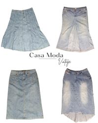 040426-6 Denim maxi skirts 5pcs