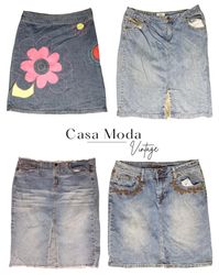 040426-5 Denim midi skirts 6pcs