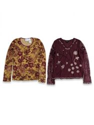 (FV-1090) Retro Printed Tops Bundle | 90s Abstract..