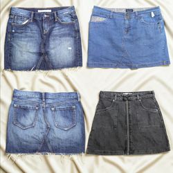 SA478 Vintage Y2K Denim Mini Skirts