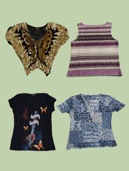 Y2k graphics and disco Tops(TM024)