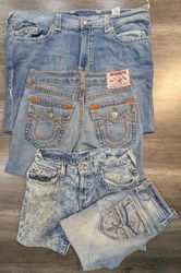 4839 - Rock Revival, True Religion Jorts Estilo Up..
