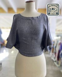 Upcycled Flared Crop Top