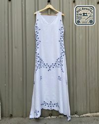Upcycled Embroidered Slip Dress